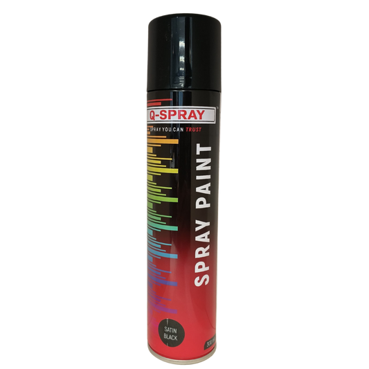 Q-Spray Paint Satin Black 300Ml