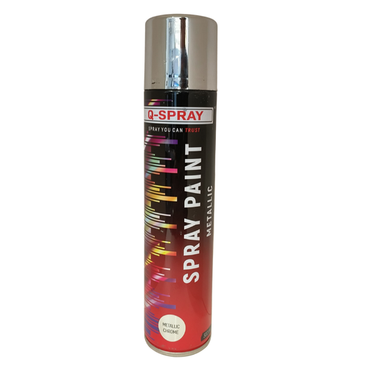 Q-Spray Paint Metallic Bright Chrome 300Ml