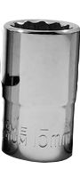 Socket 1/2" Dr 15Mm