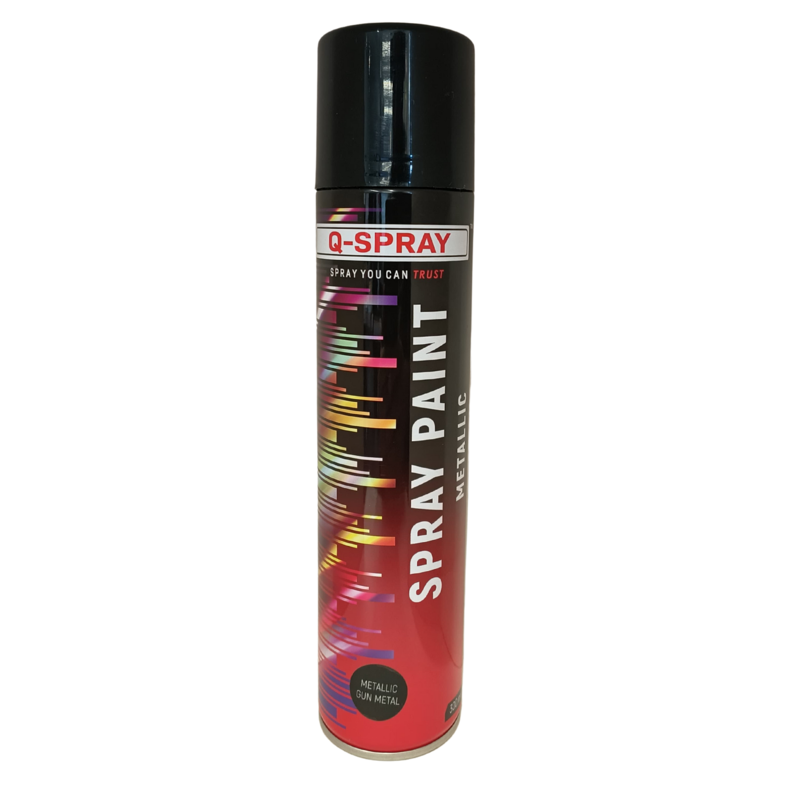 Q-Spray Paint Metallic Gun Metal Grey 300Ml