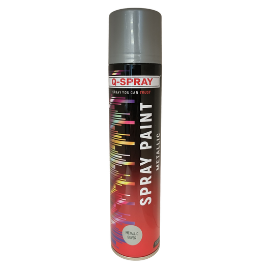Q-Spray Paint Metallic Aluminium 300Ml