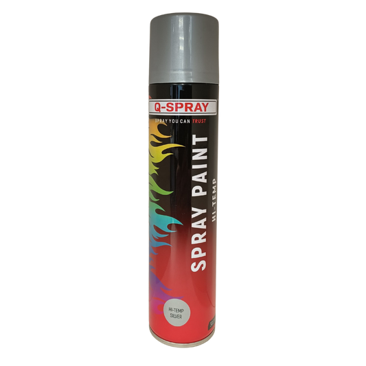 Q-Spray Paint Hi-Temp Silver 300Ml