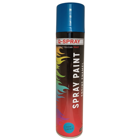 Q-Spray Paint Engine Enamel Ford Blue 300Ml