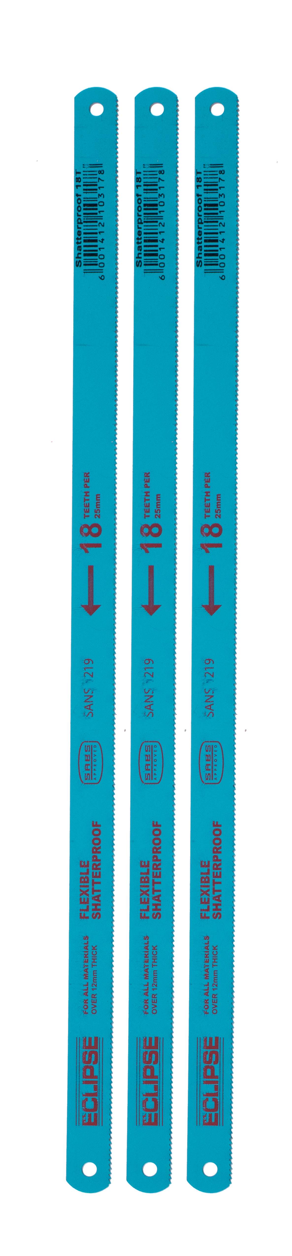 Blades 3Pce Shatterproof Hss Ass 18,24,32