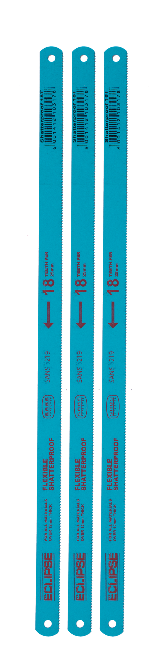 Blades 3Pce Shatterproof Hss Ass 18,24,32