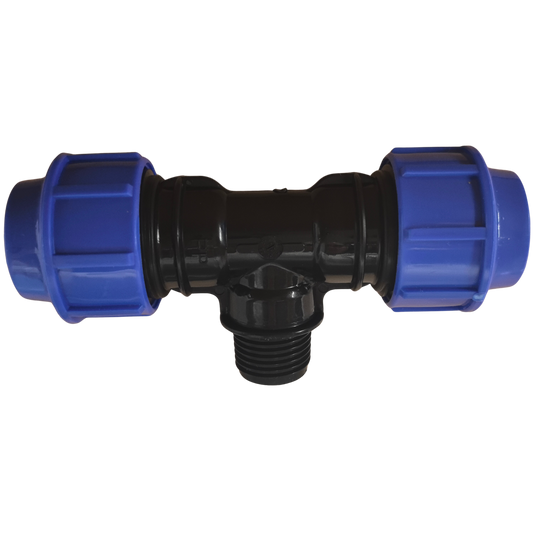 High Pressure Hdpe Tee Male 20Mm X 13Mm"