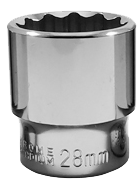 Socket 1/2" Dr 28Mm
