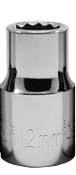Socket 1/2" Dr 12Mm