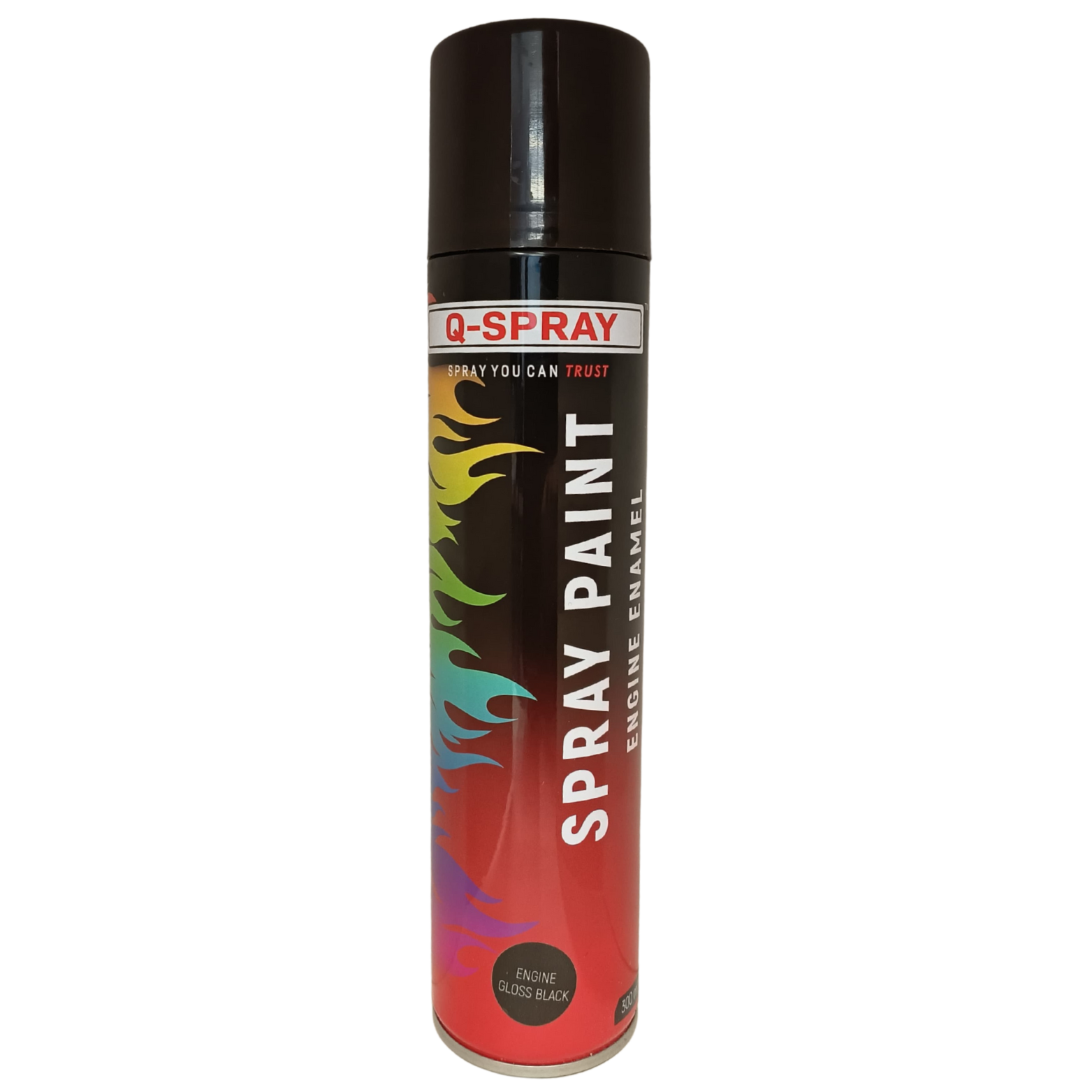 Q-Spray Paint Engine Enamel Black 300Ml