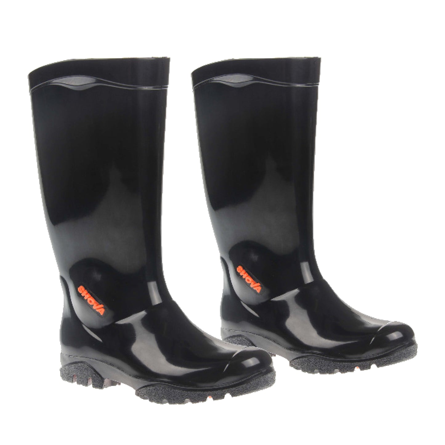 Gumboot Shova Black Non-Steel Size 8