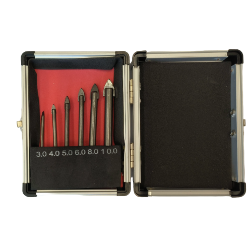 Rotary Glass & Tile Drill 6Pce Set 3,4,5,6,8,10Mm