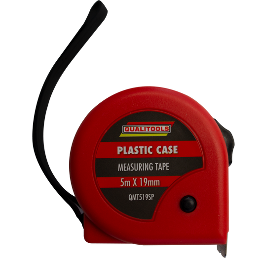 Measuring Tape Plastic Case 5M, Red/Black