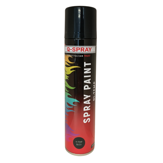 Q-Spray Paint Hi-Temp Black 300Ml